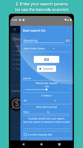 Auction Price Finder Screen 2