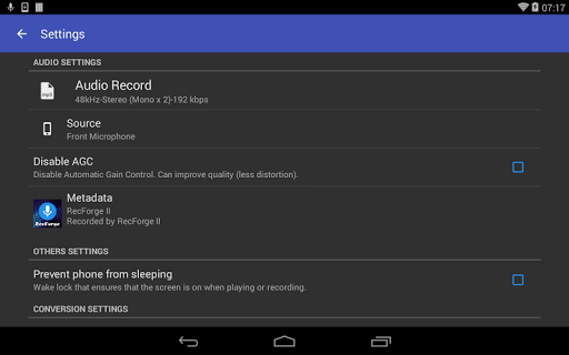 Screenshot of RecForge II - Audio Recorder