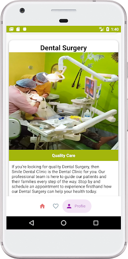 Android application Smile Dental Clinic screenshort