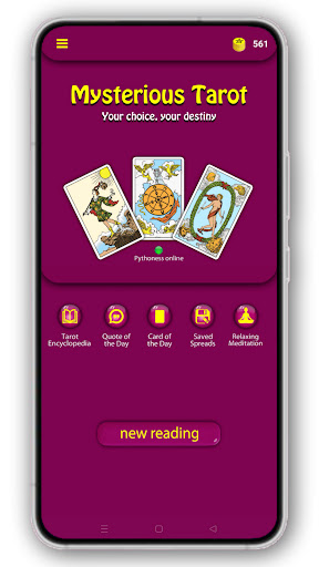Android application Mysterious Tarot screenshort