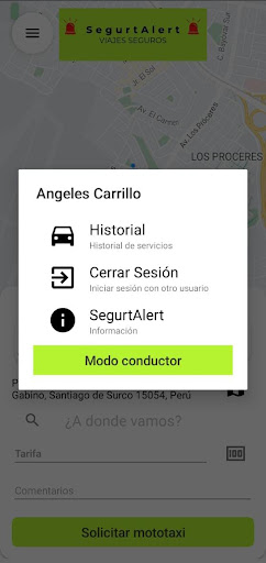 Android application SegurtAlert screenshort