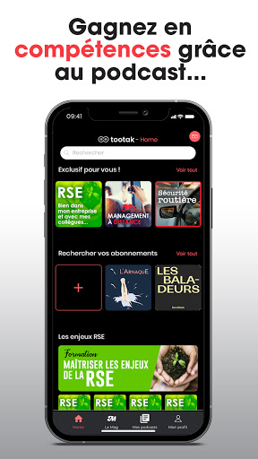 Android application Tootak - Podcast learning screenshort