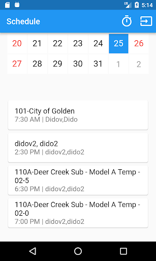 Android application TimeSuite screenshort