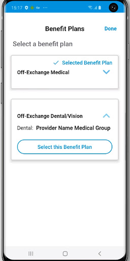 Android application Capital Blue Cross screenshort