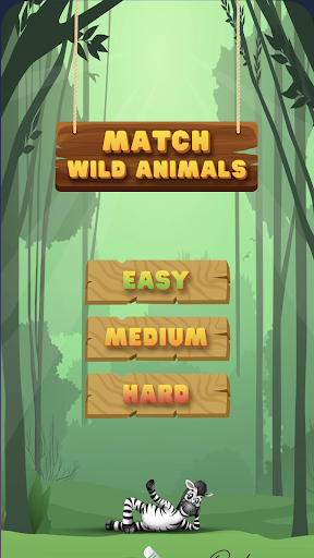 Android application Match Wild Animals Kids Puzzle screenshort