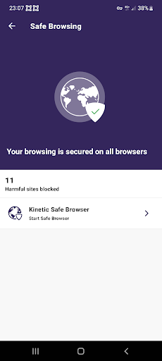 Screenshot of Kinetic Secure