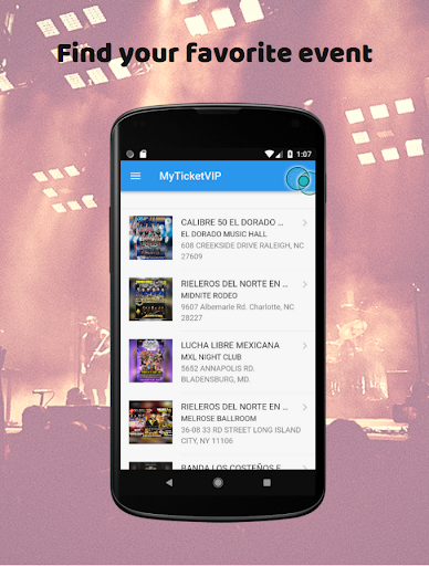 MyTicketVIP Screen 2