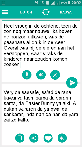 Android application Hausa Dutch Translator screenshort