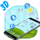 Blue Cat 3D Mobile Theme icon