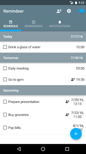 Android application Remindeer - Voice Reminders screenshort