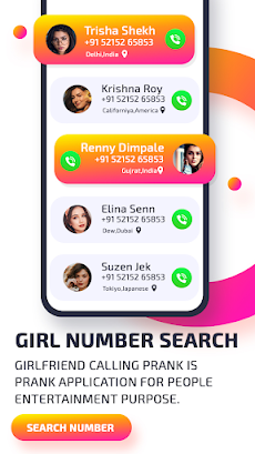 Girl Mobile Number Prank - Random Girls Video Chatのおすすめ画像2