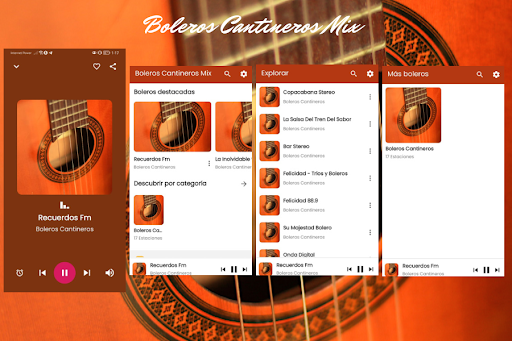 Android application Boleros Cantineros Mix screenshort