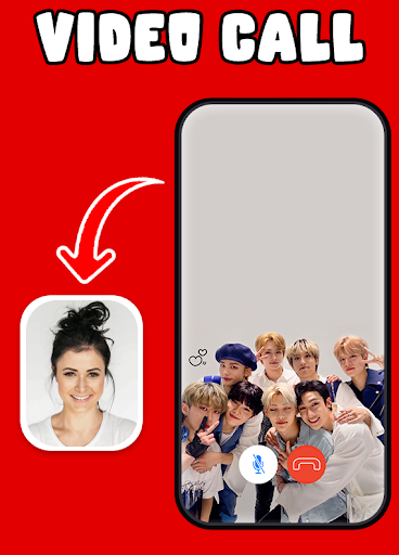 Android application Stray Kids Fake Video Call screenshort