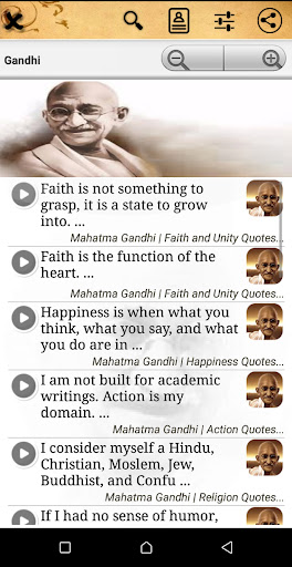 Android application Gandhi : Quotes screenshort