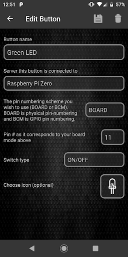 GPIO Controller Screen 3