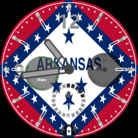 Android application Arkansas Flag Watchface screenshort