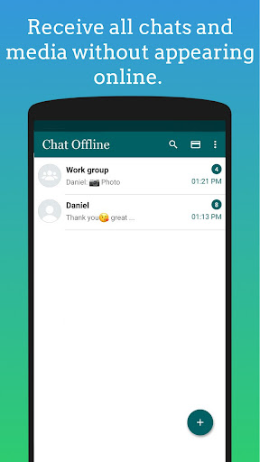Android application Chat Offline, Hidden Online screenshort