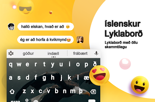 Android application Icelandic Keyboard screenshort