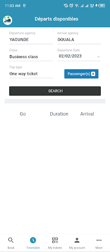 Android application MenTravel screenshort