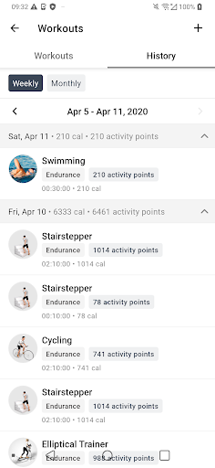 Android application Fitness4-U screenshort