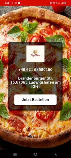 Android application Royal Pizza Ludwigshafen screenshort