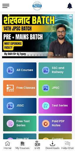 Android application Jigyasa Learning App screenshort