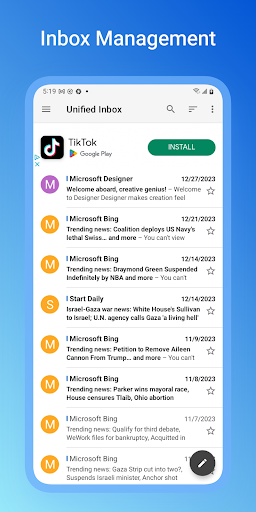 Email App for Hotmail Screen 3