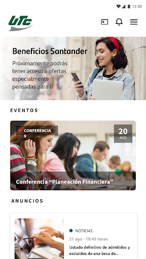 Android application UTC Campus Digital screenshort