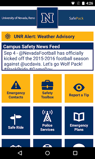 Android application SafePack screenshort