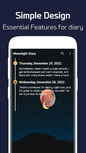 Moonlight Diary - Simple Diary Screen 2