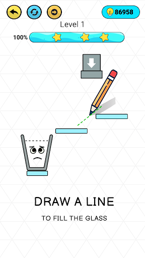 Android application Happy Filled Glass - Draw Line screenshort
