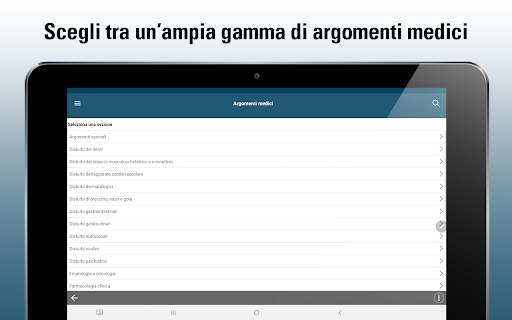 Screenshot of Manuale MSD Professionisti