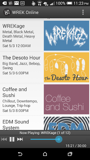 Android application WREK Online screenshort