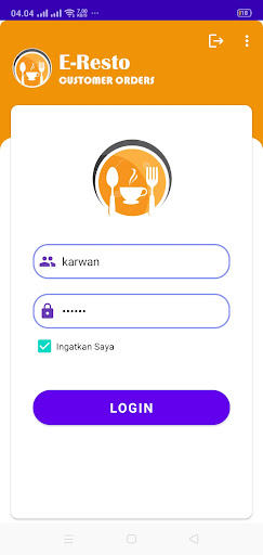 Android application E-Resto CO screenshort