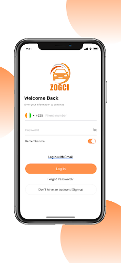 Android application ZOGCI PRO screenshort