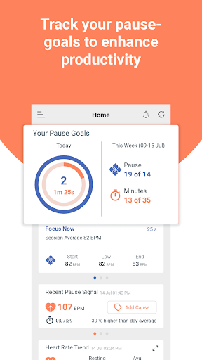Android application Pauser: Heart Measure Alerts screenshort
