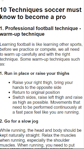 Soccer Techniques for Pro
