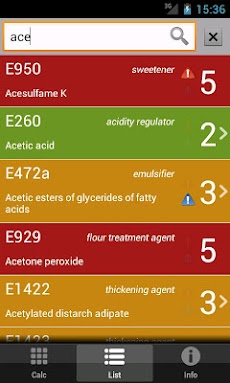 E Numbers Calc: Food Additivesのおすすめ画像3