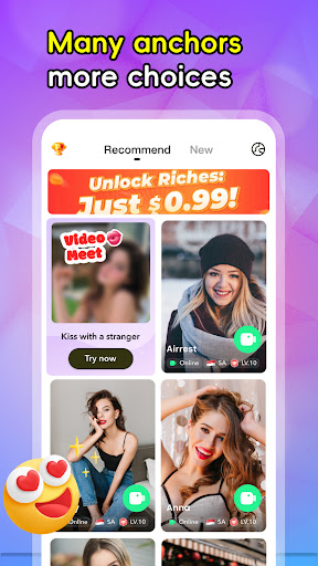 Android application Kiss - Meet , Friends & Chat screenshort