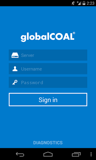 Android application globalCOAL screenshort