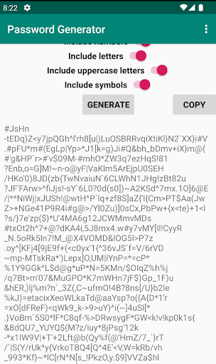 Password Generator Screen 3
