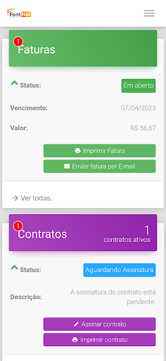 Central do Assinante FontNet Screen 3