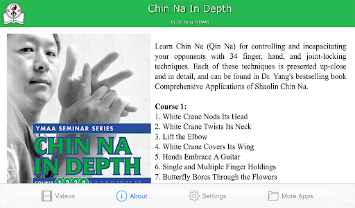 Chin Na in Depth Dr. Yang YMAA Screen 2