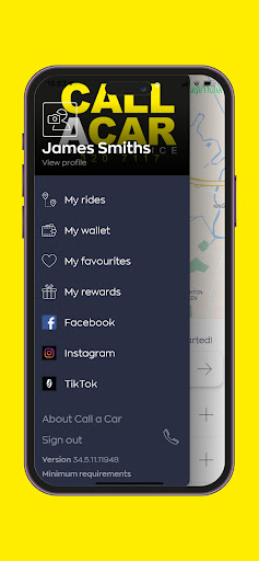 Android application Call A Car Taxis screenshort