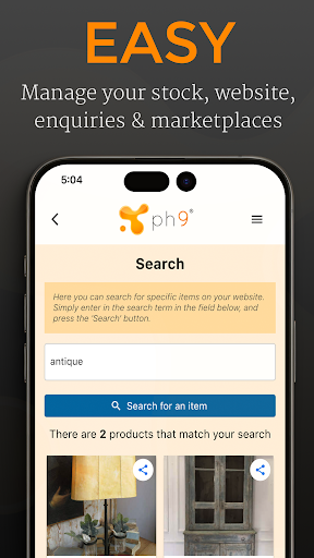 Android application PH9 Mobile Manager screenshort