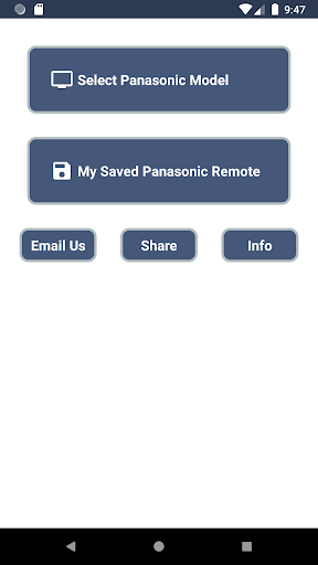 Android application Remote Control for Panasonic T screenshort