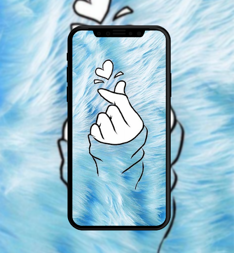 Download Finger Heart Wallpaper cute heart backgrounds. Free for Android -  Finger Heart Wallpaper cute heart backgrounds. APK Download 