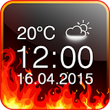 Fire Digital Weather Clock icon