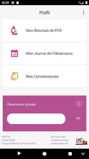 Android application Mon Suivi de Bio Mol screenshort