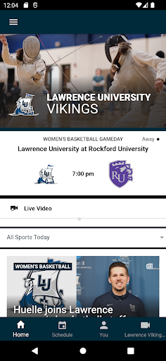 Screenshot of Lawrence University Athletics